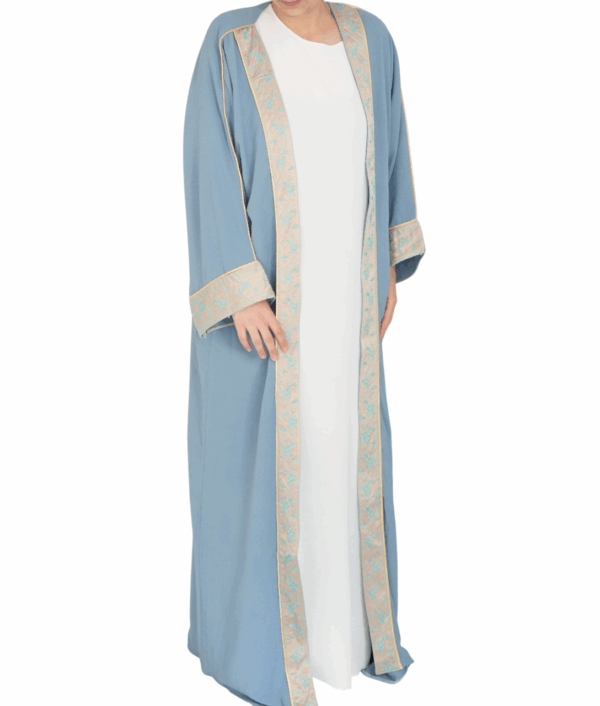 Blauw met gouden bisht