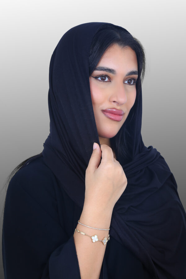 Zwarte hoofddoek Jersey