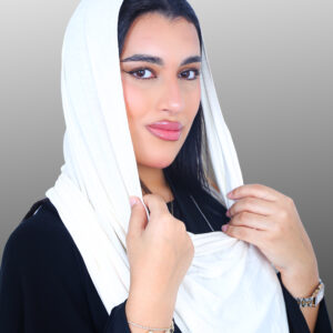 Crème hoofddoek Jersey